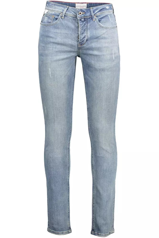 Light Blue Cotton Men Jeans