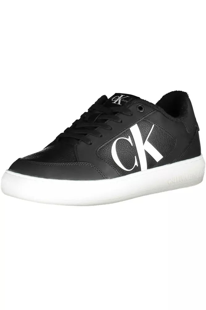Black Leather Men Sneaker