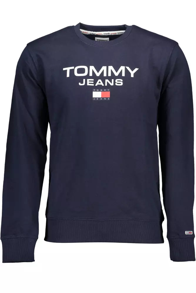 Blue Cotton Men Sweater