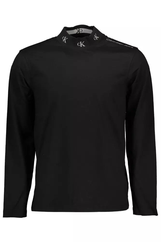 Black Cotton Men T-Shirt