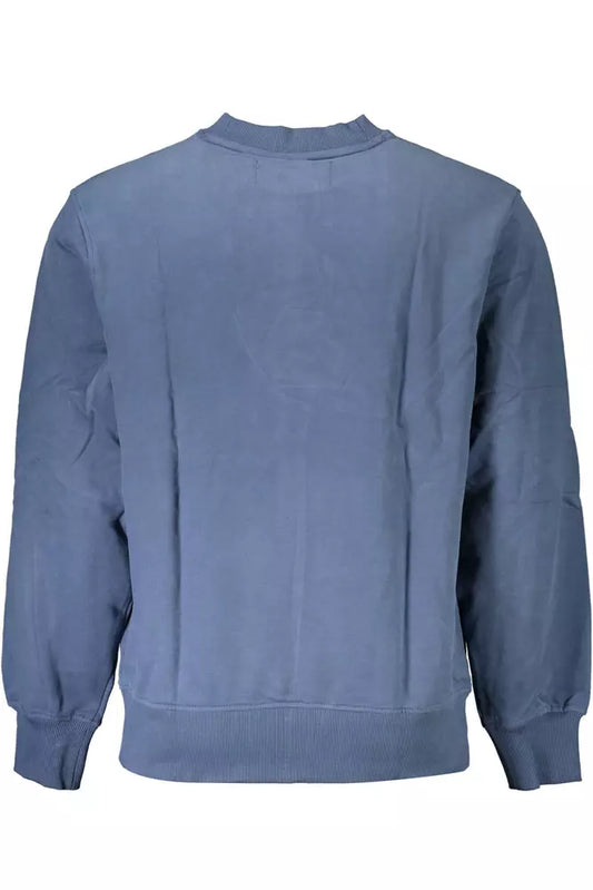 Blue Cotton Men Sweater