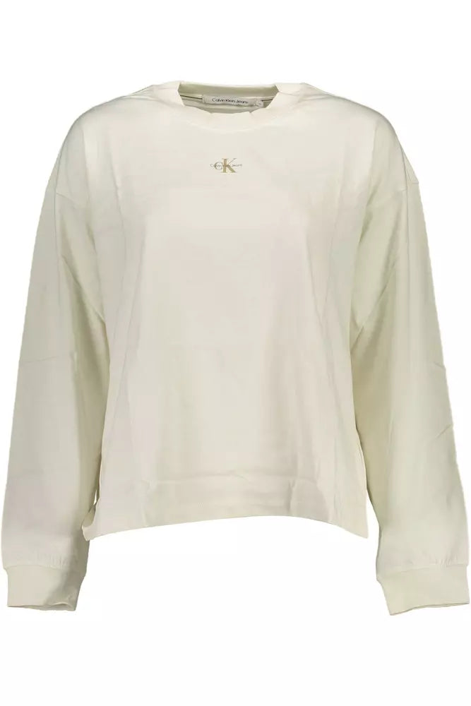 White Cotton Women T-Shirt