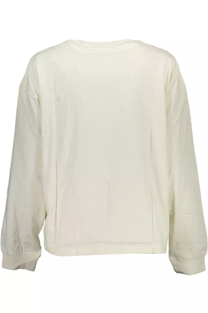 White Cotton Women T-Shirt