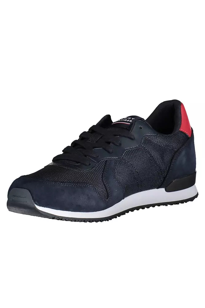 Blue Polyester Men Sneaker