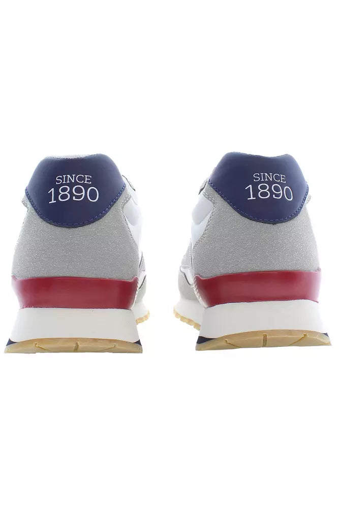 White Polyester Men Sneaker