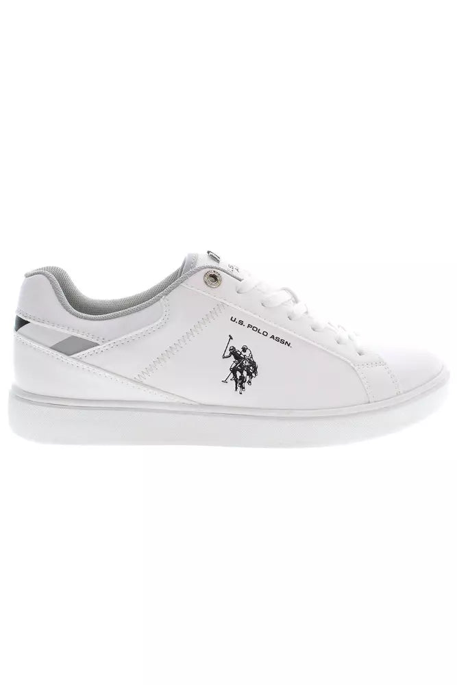 White Polyester Men Sneaker
