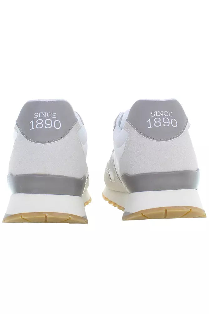 White Polyester Men Sneaker
