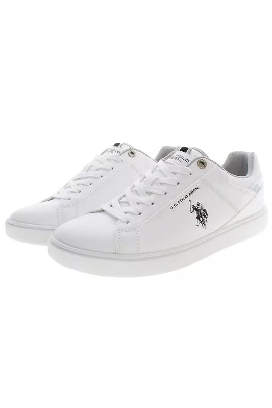 White Polyester Men Sneaker