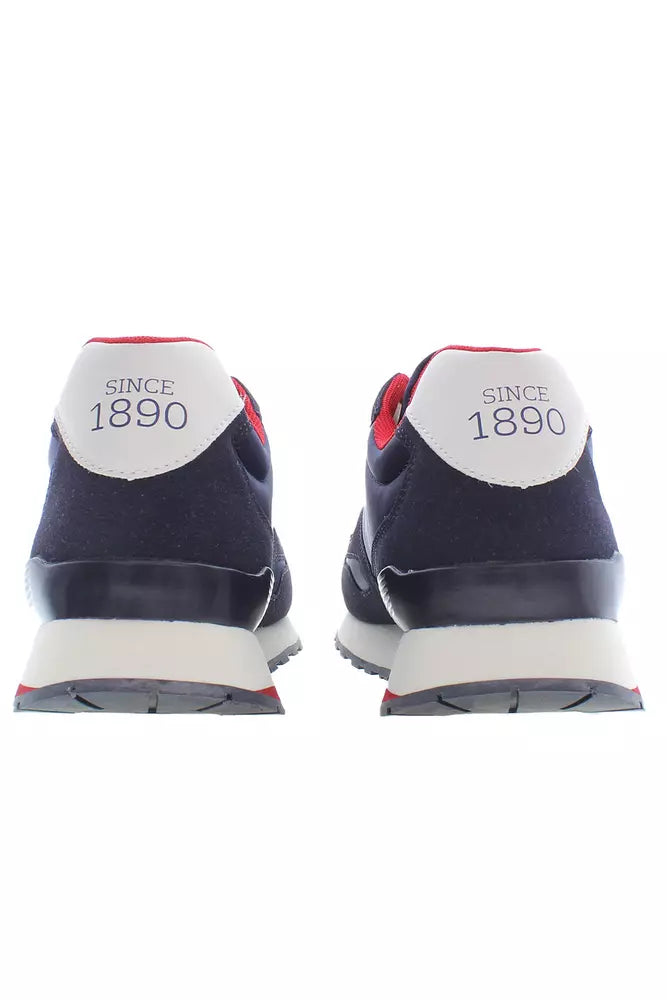 Blue Polyester Men Sneaker