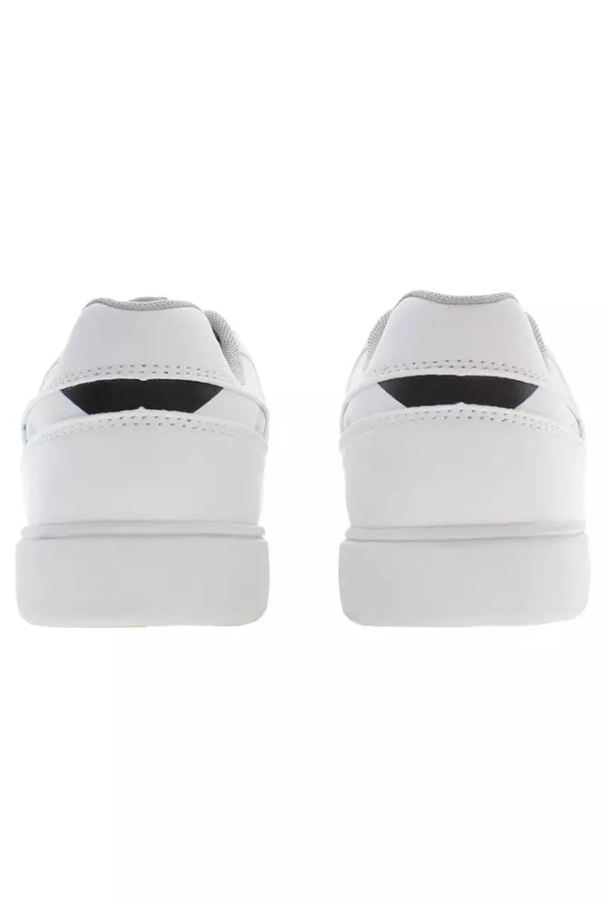 White Polyester Men Sneaker