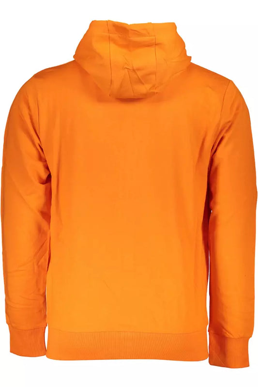 Orange Cotton Men Sweater