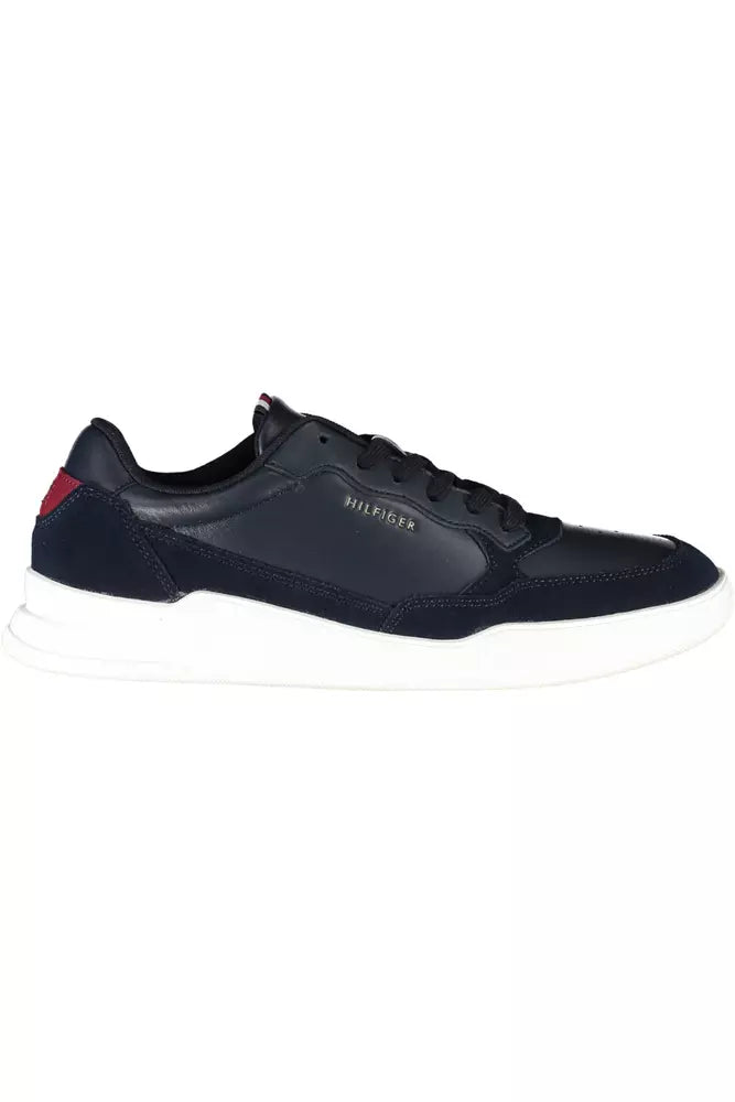 Blue Leather Men Sneaker