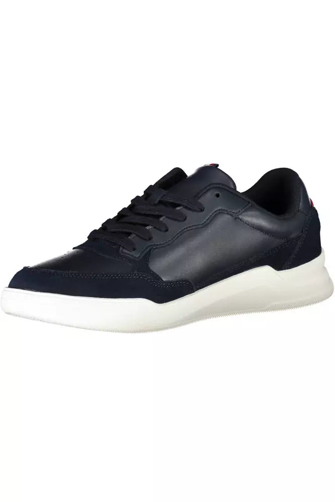 Blue Leather Men Sneaker