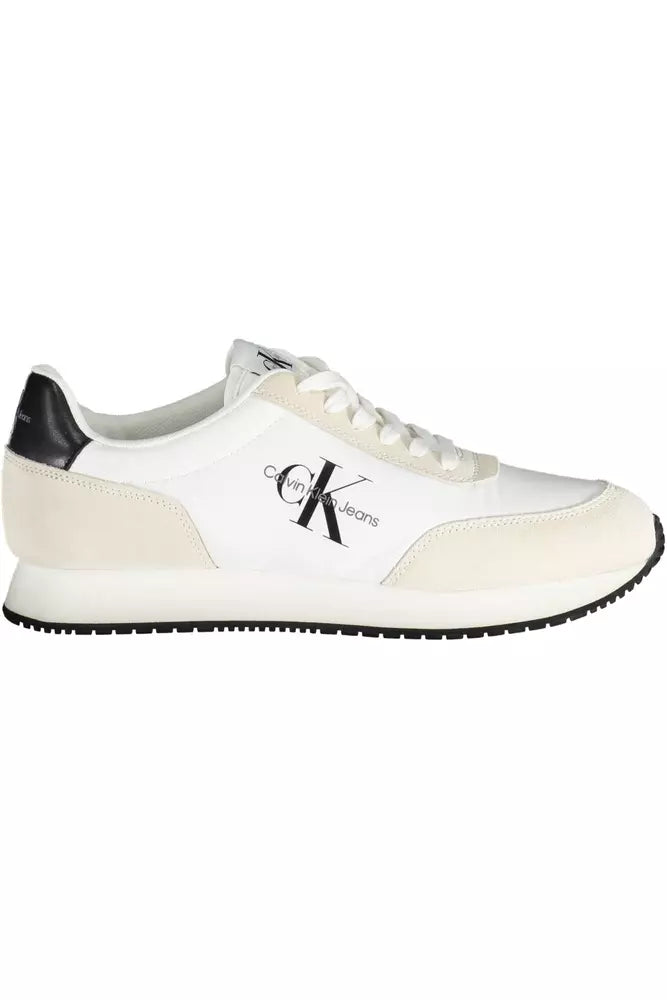 White Nylon Mens Sneaker