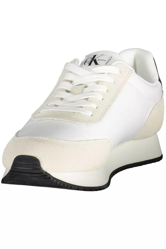 White Nylon Mens Sneaker
