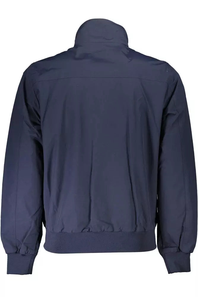 Blue Polyamide Men Jacket