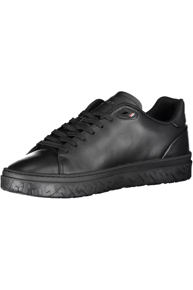 Black Leather Men Sneaker