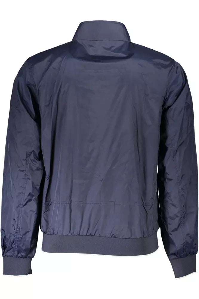 Blue Nylon Men Jacket