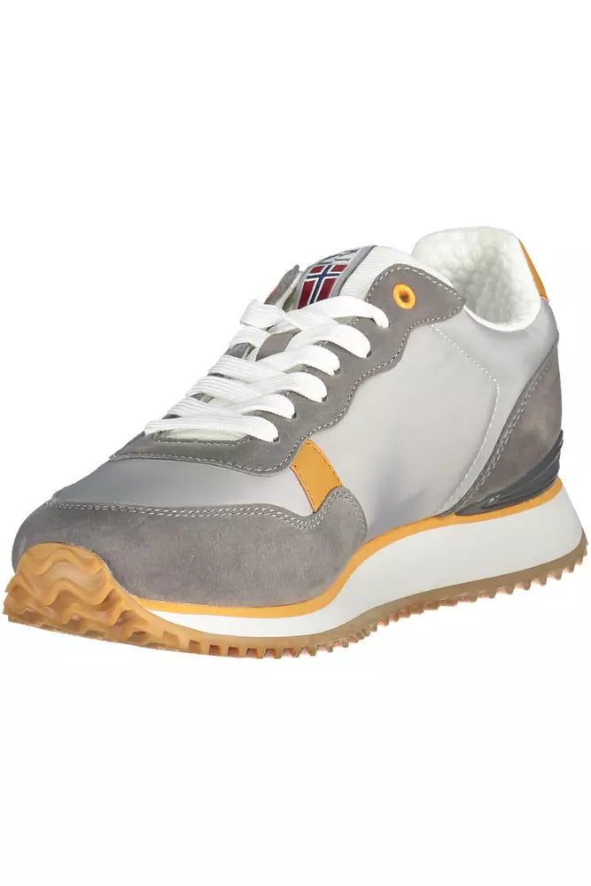 Gray Polyester Men Sneaker