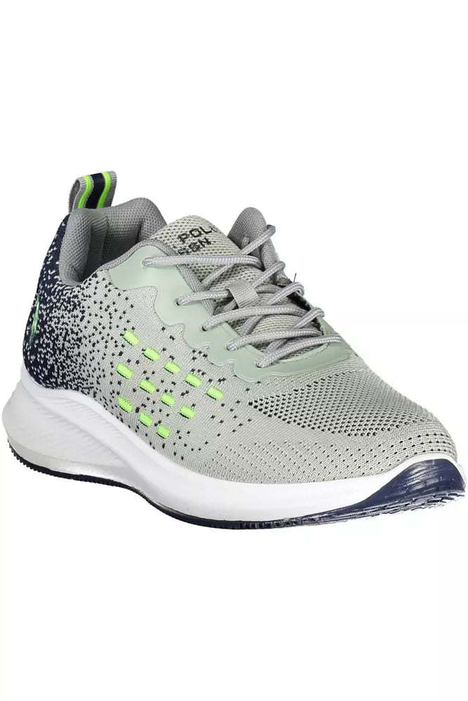 Gray Polyester Men Sneaker