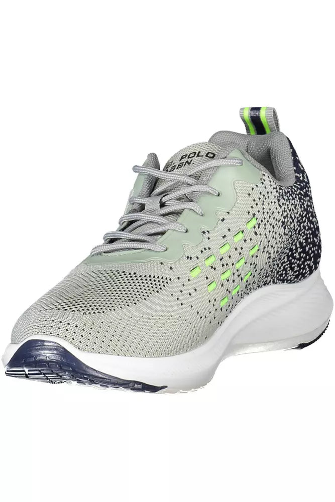 Gray Polyester Men Sneaker
