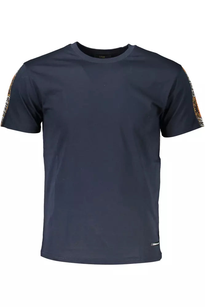 Blue Cotton Men T-Shirt