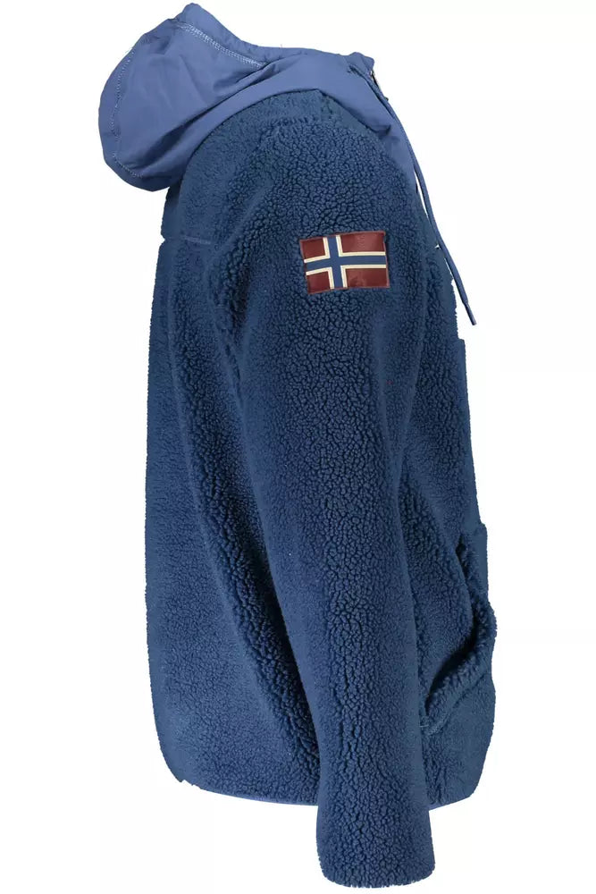 Blue Polyester Men Sweater
