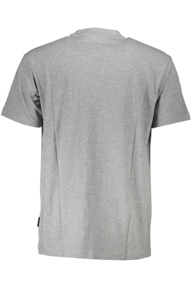 Gray Cotton Men T-Shirt