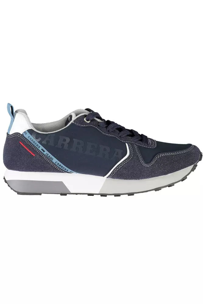 Blue Eco Leather Men Sneaker
