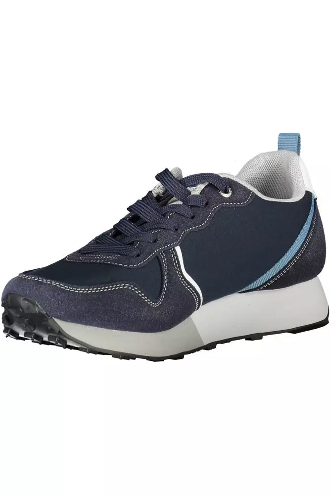 Blue Eco Leather Men Sneaker