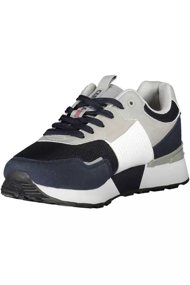 Blue Eco Leather Men Sneaker
