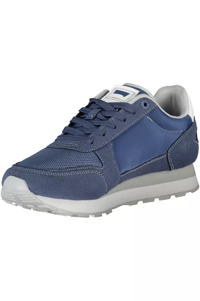 Blue Eco Leather Men Sneaker