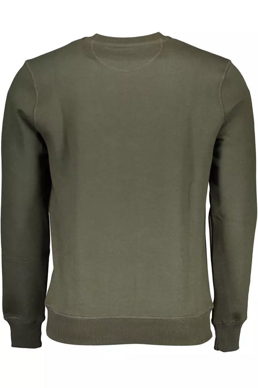 Green Cotton Men Sweater