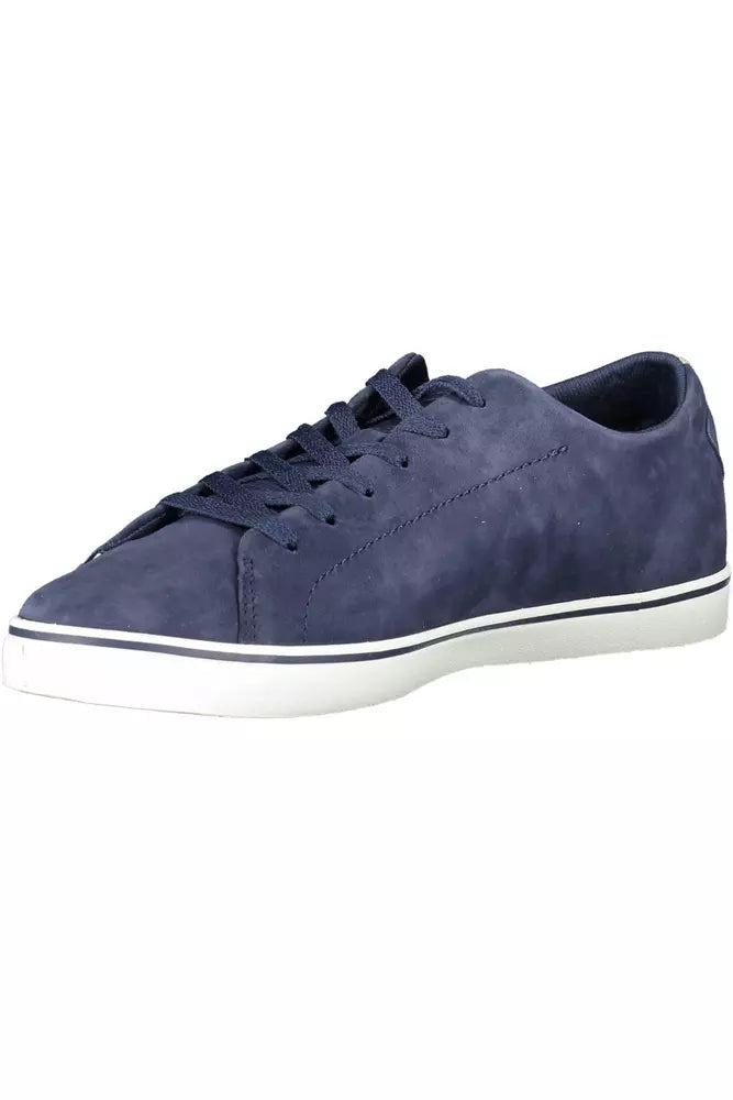 Blue Leather Men Sneaker