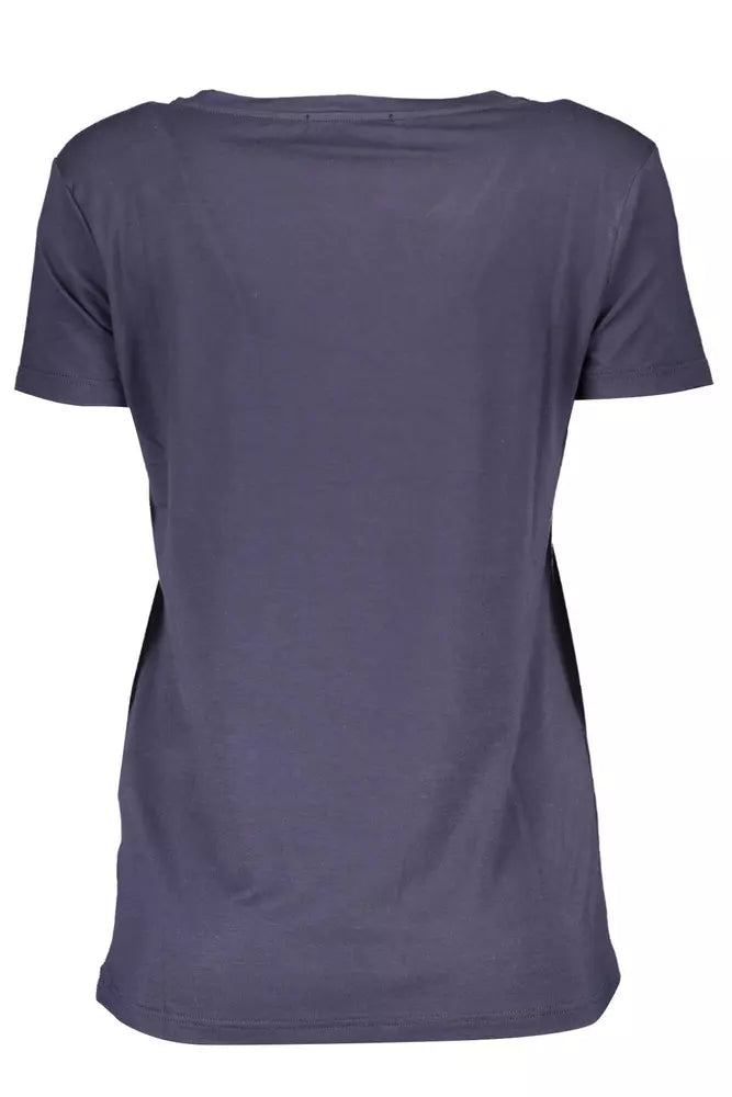 Blue Viscose Women Top