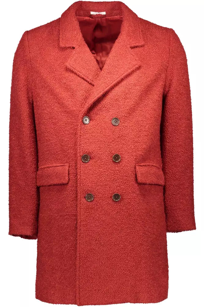 Red Wool Men Jacket