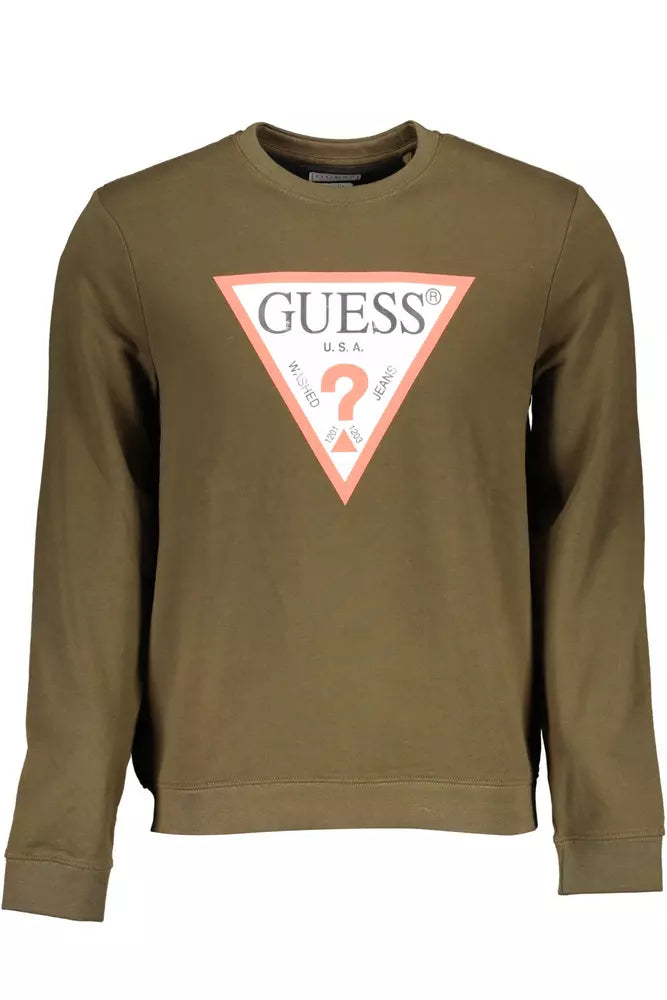 Green Cotton Men Sweater