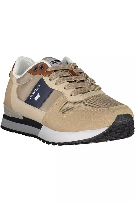 Beige Eco Leather Men Sneaker