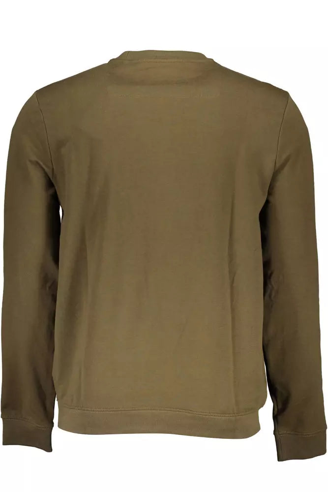 Green Cotton Men Sweater