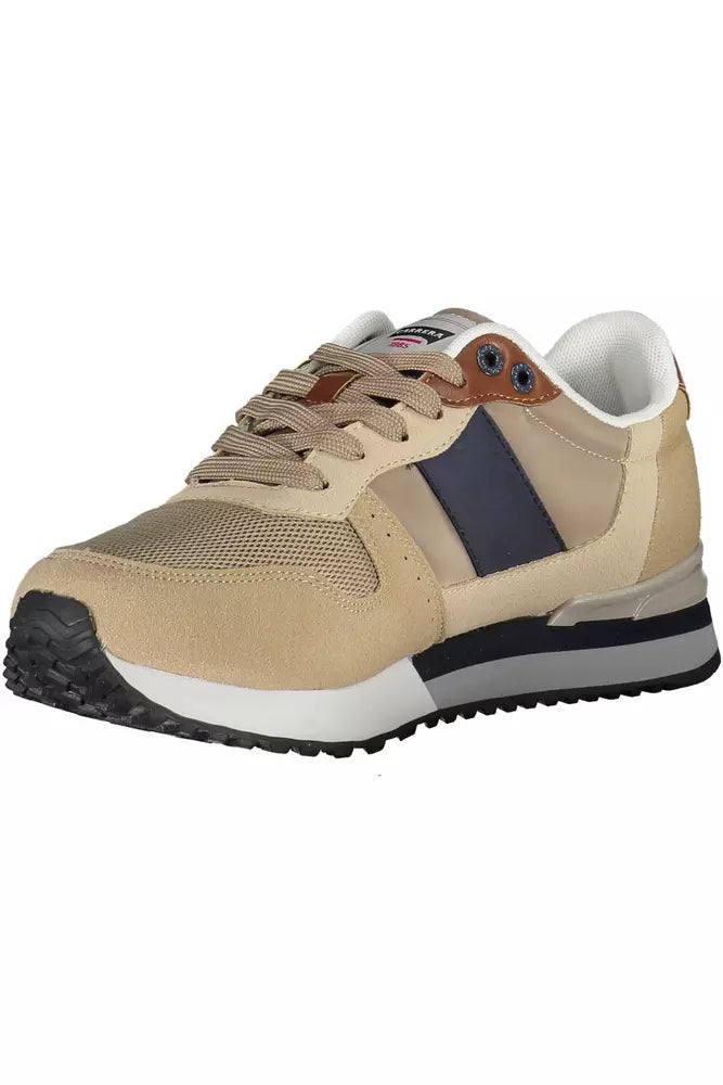Beige Eco Leather Men Sneaker