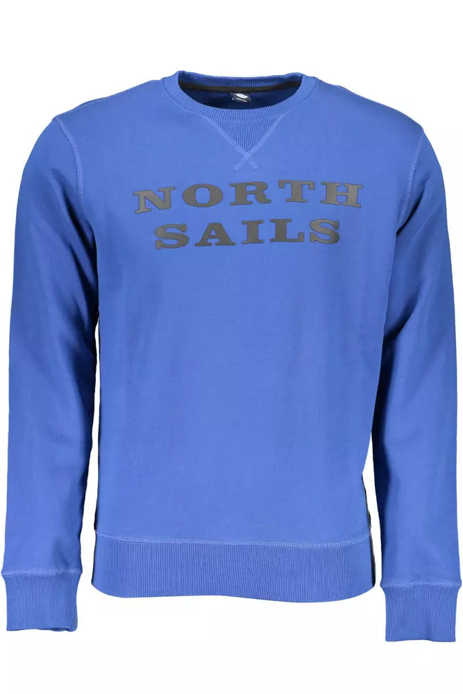 Blue Cotton Men Sweater