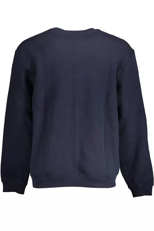 Blue Cotton Men Sweater