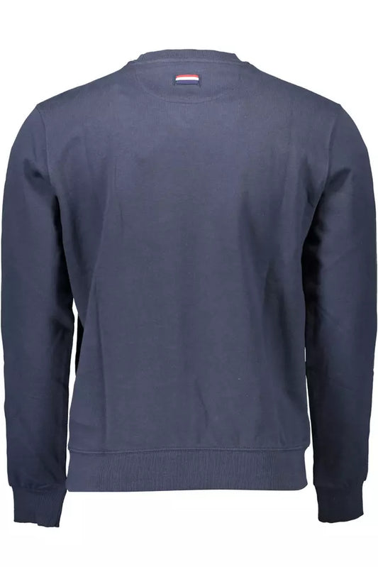 Blue Cotton Men Sweater