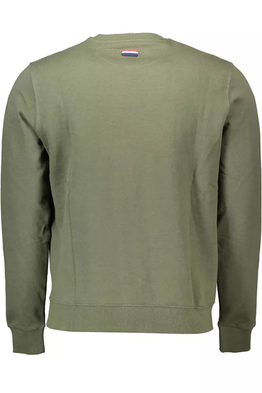 Green Cotton Men Sweater
