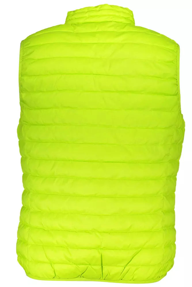 Yellow Polyester Men Jacket