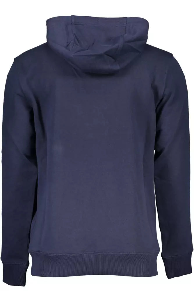 Blue Cotton Men Sweater