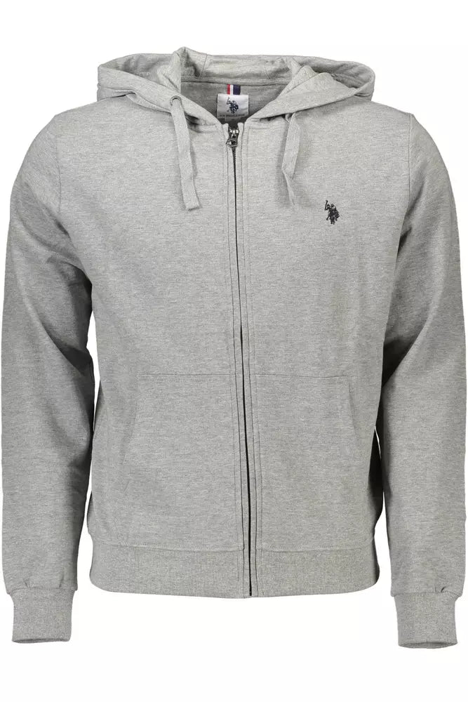Gray Cotton Men Sweater