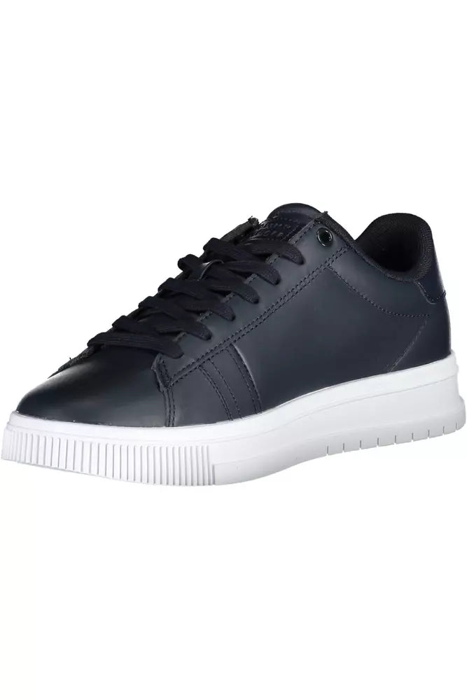 Blue Leather Men Sneaker