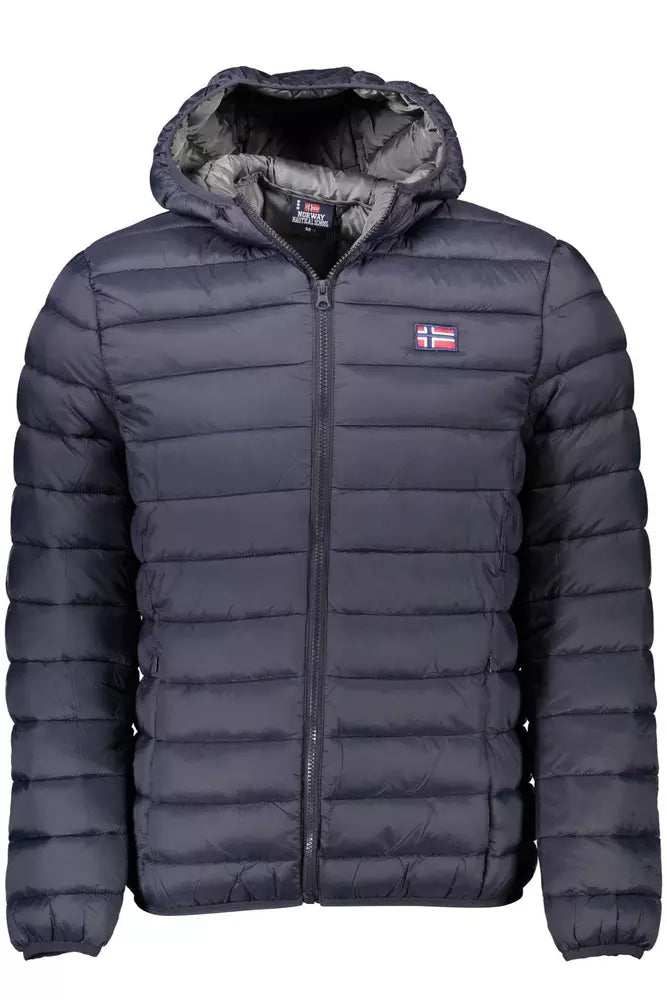 Blue Polyamide Men Jacket