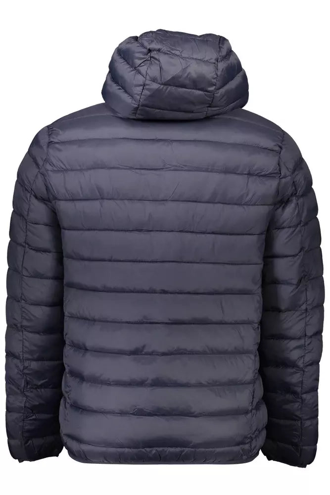 Blue Polyamide Men Jacket